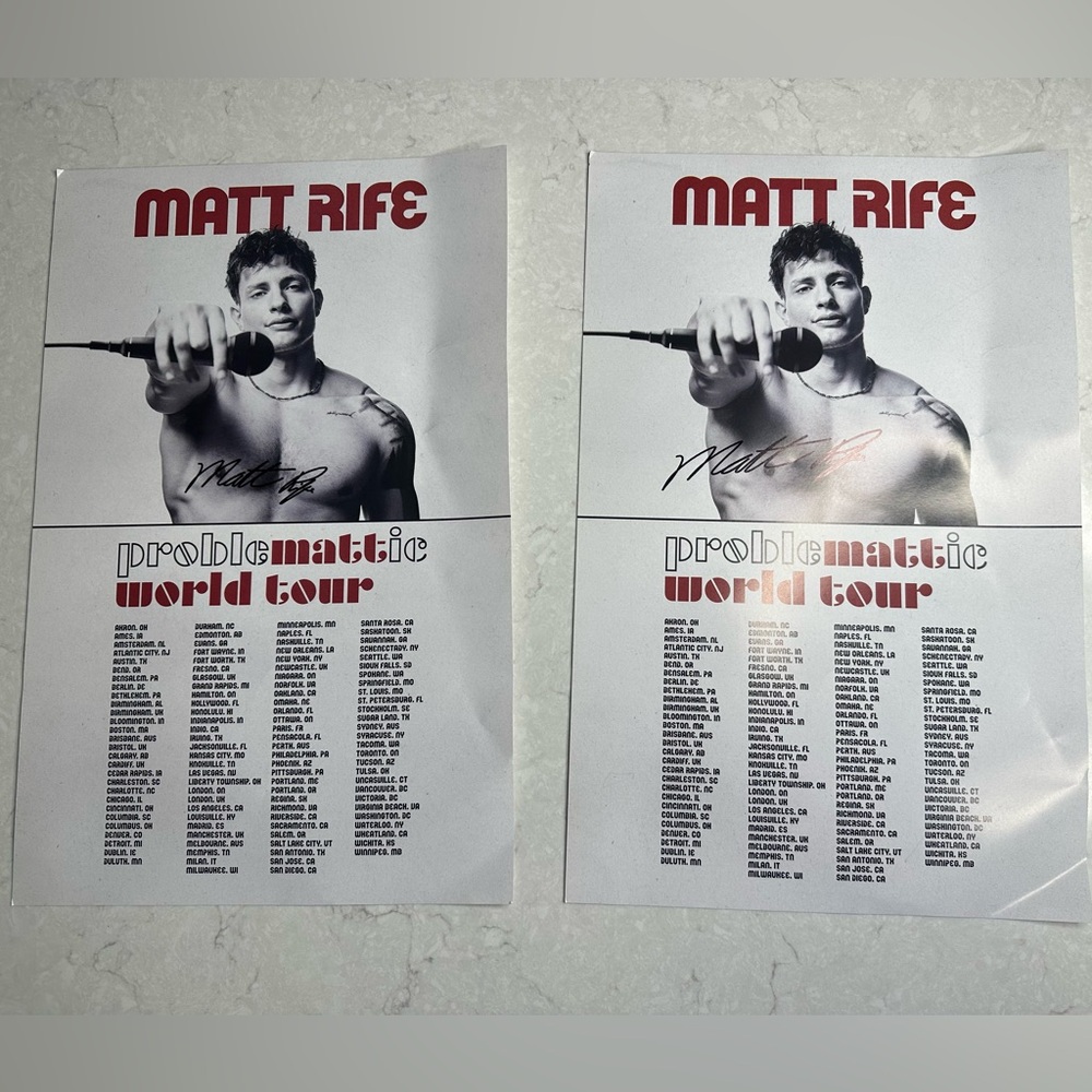 Signed Matt Rife Poster (2 available) - AUTHENTIC - RARE